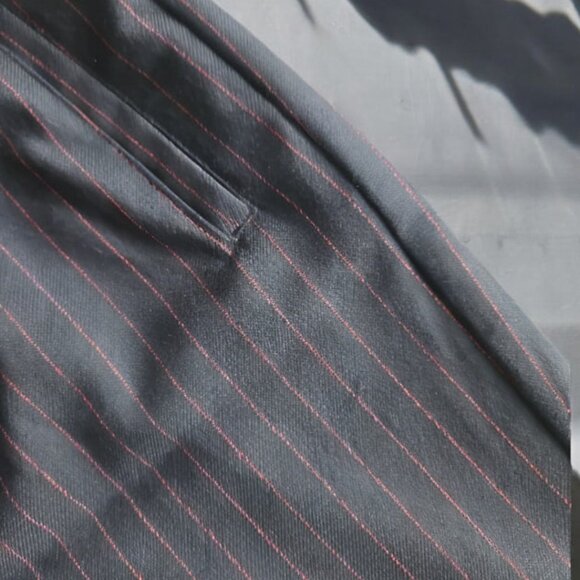 Bershka BSK Girl Navy Pinstripe Pants - Picture 4 of 5